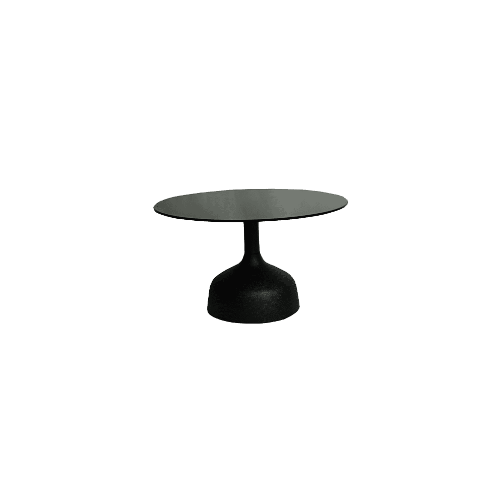 Tower Living Ronde Salontafel Elba Glas, 70cm - Zwart