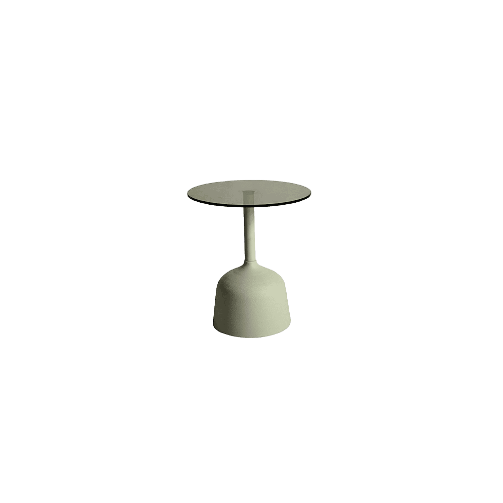 Tower Living Ronde Bijzettafel Elba Glas, 40cm - Off White