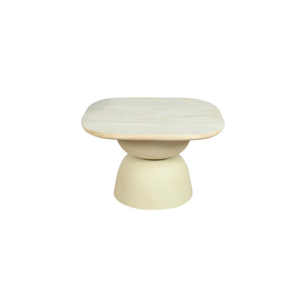 Tower Living Salontafel Barza Mangohout, 62 x 62cm - Off White