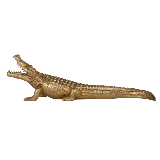 Richmond Decoratie 'Crocodile' 93cm, kleur Goud