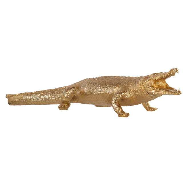 Richmond Decoratie 'Krokodil' 230cm, kleur Goud