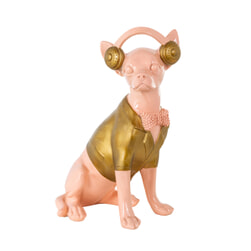 Richmond Decoratie 'Chihuahua' kleur Roze/Goud