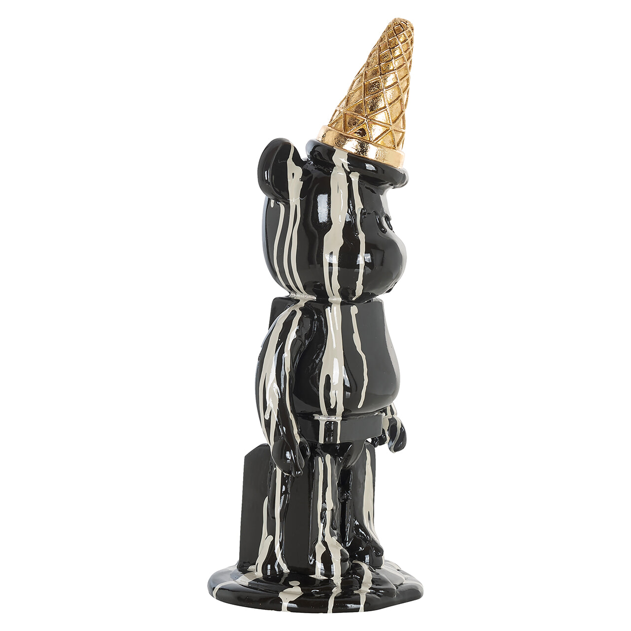 Richmond Decoratie 'Icebear' 40cm hoog, kleur Zwart
