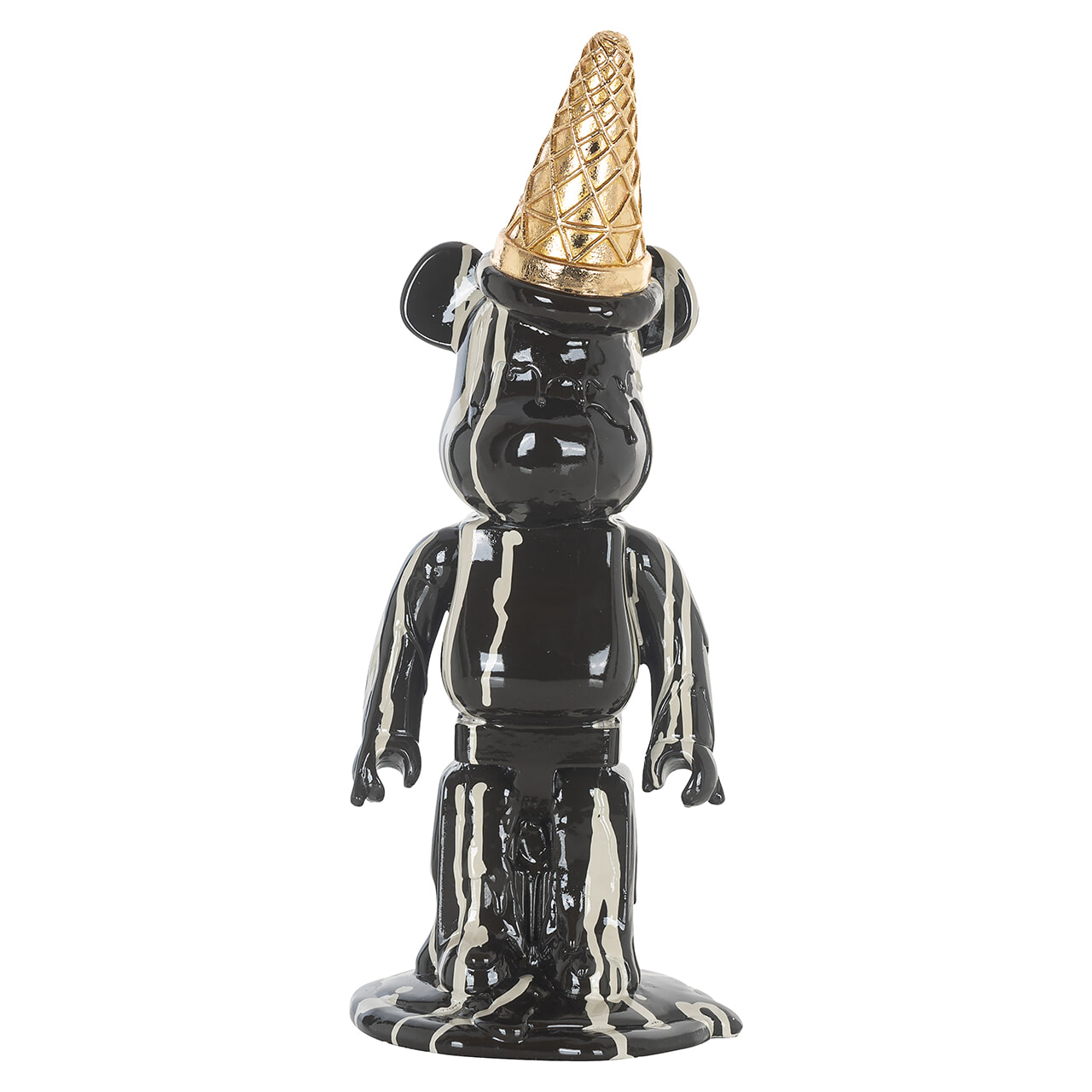 Richmond Decoratie 'Icebear' 40cm hoog, kleur Zwart