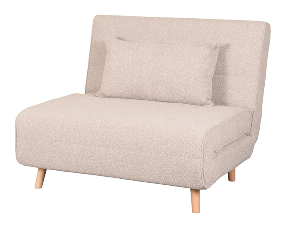 LABEL51 Slaapbank 'Single' Bouclé, kleur Naturel