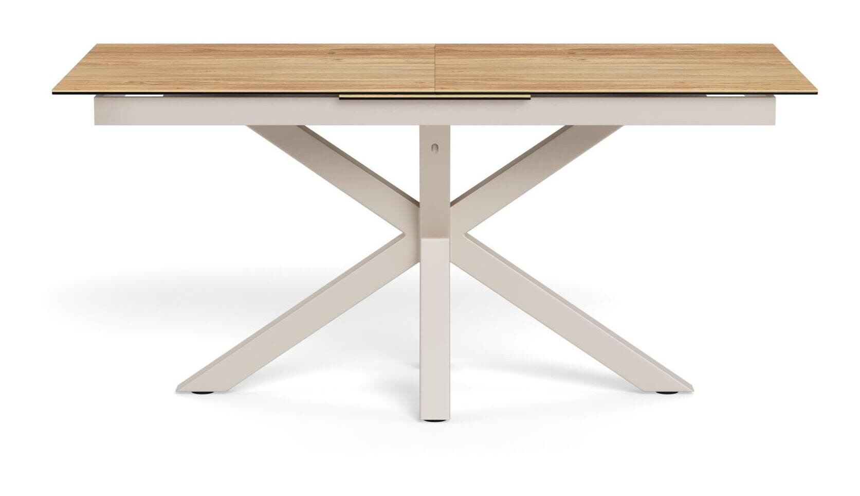 Bendt Uitschuifbare Eettafel 'Line' Keramiek met eikenlook, 168/210 x 90cm