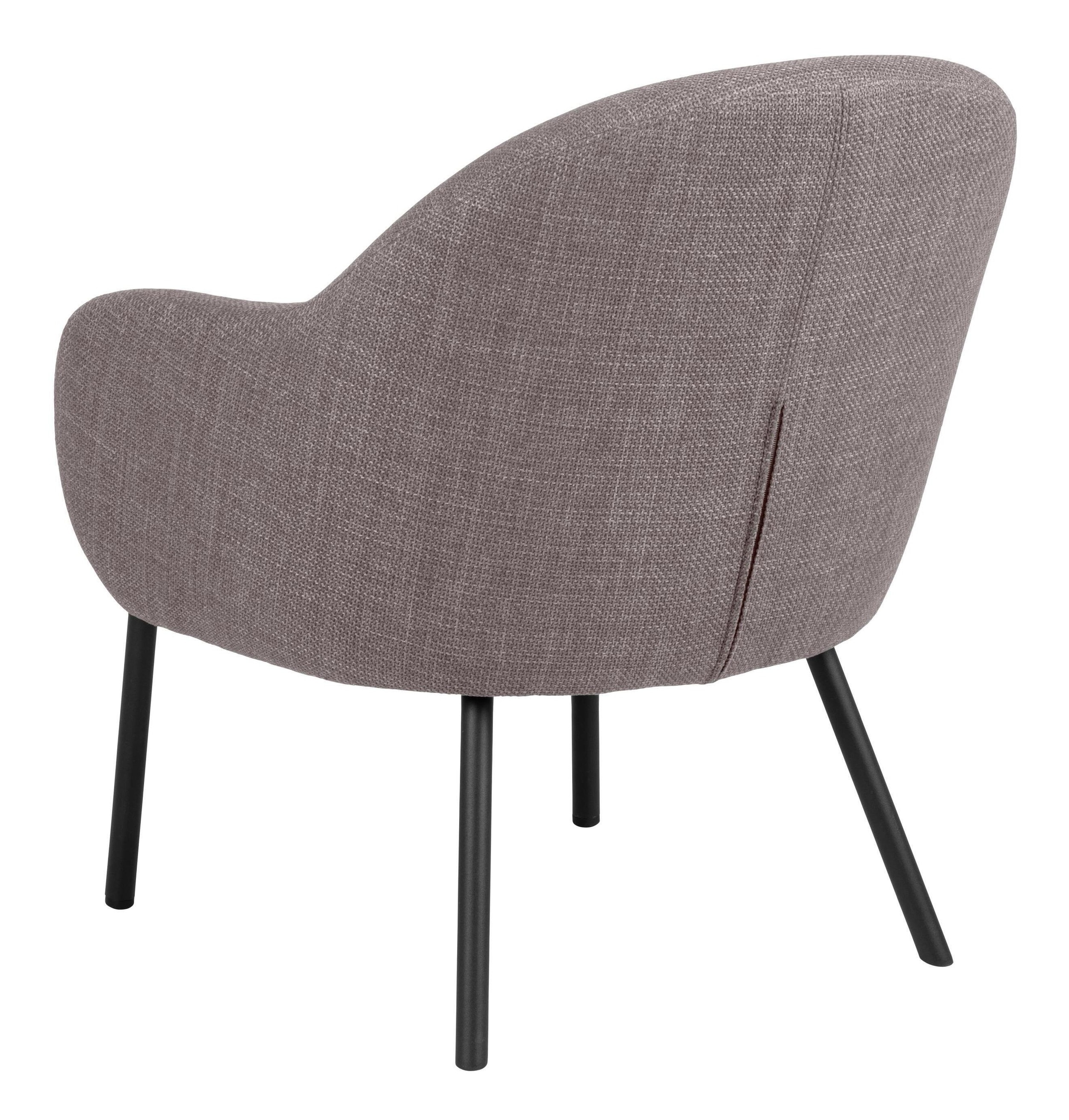 Bendt Fauteuil 'Jacquilyn' Structuurstof, kleur Grijs/Bruin