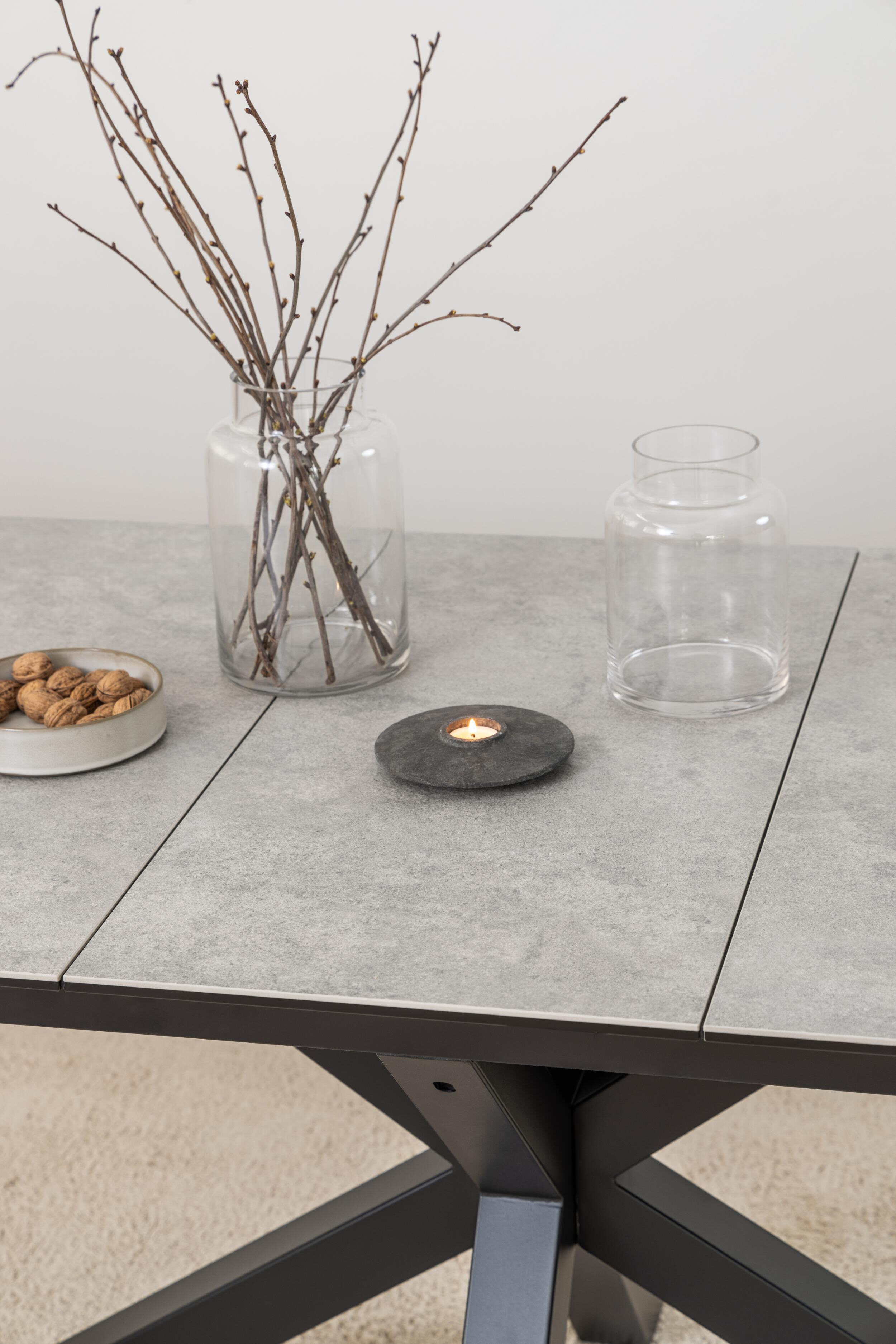 Bendt Uitschuifbare Eettafel 'Line' Keramiek, 168/210 x 90cm, kleur Grijs