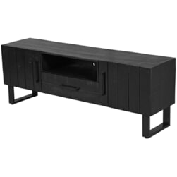 LABEL51 TV-meubel 'Santos' 170cm, Mangohout, kleur Zwart
