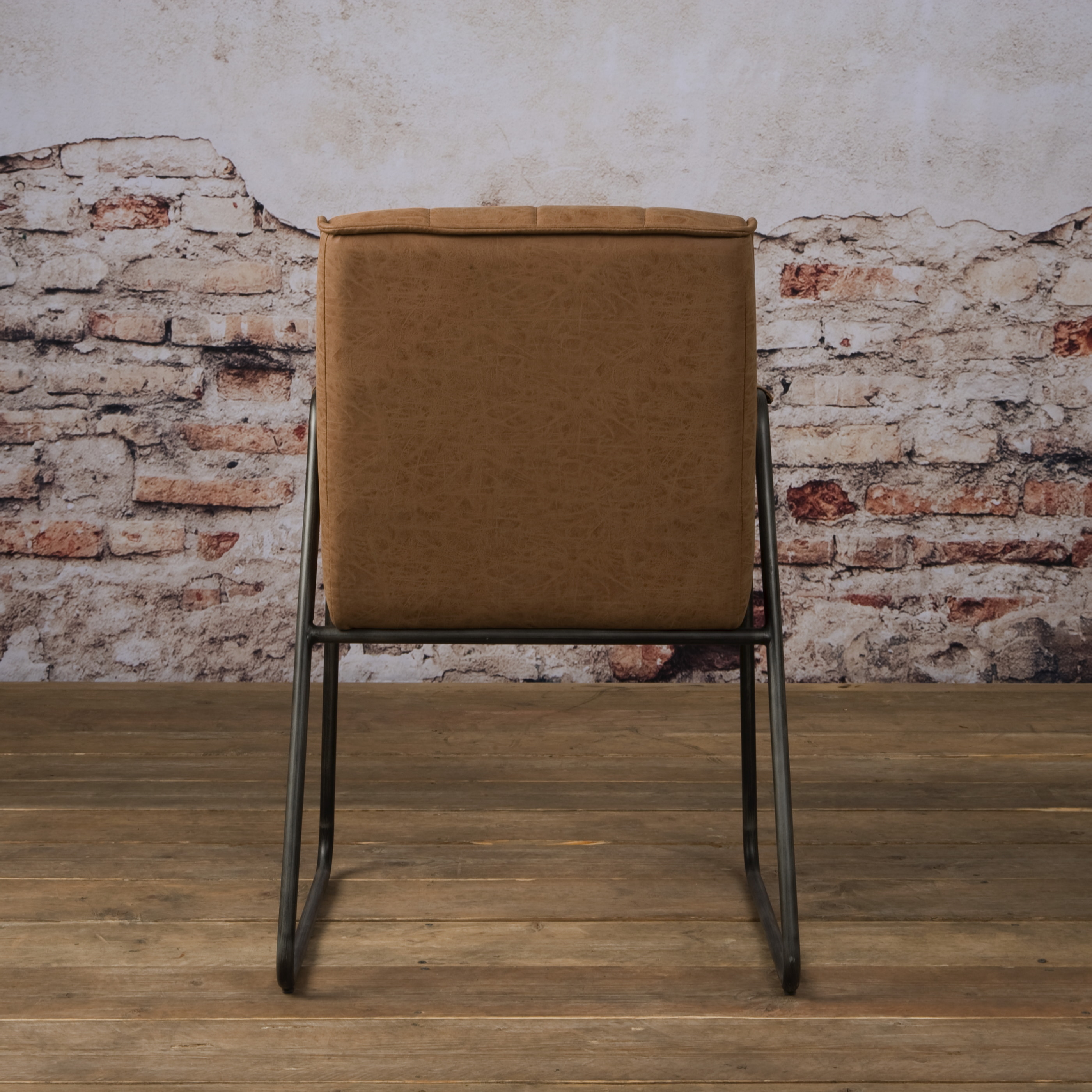 Tower Living Eetkamerstoel 'Santo' met armleuning, kleur Bruin