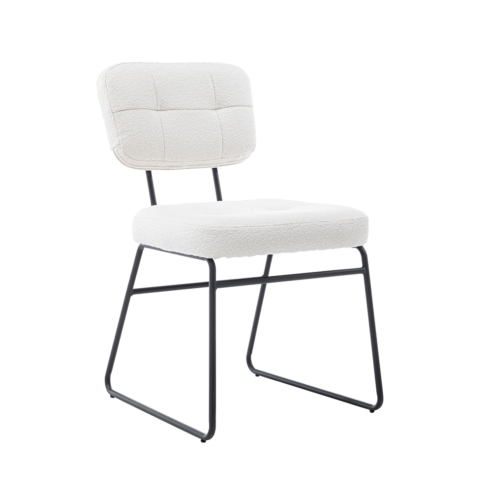 Tower Living Eetkamerstoel 'Padola' Bouclé, kleur Naturel