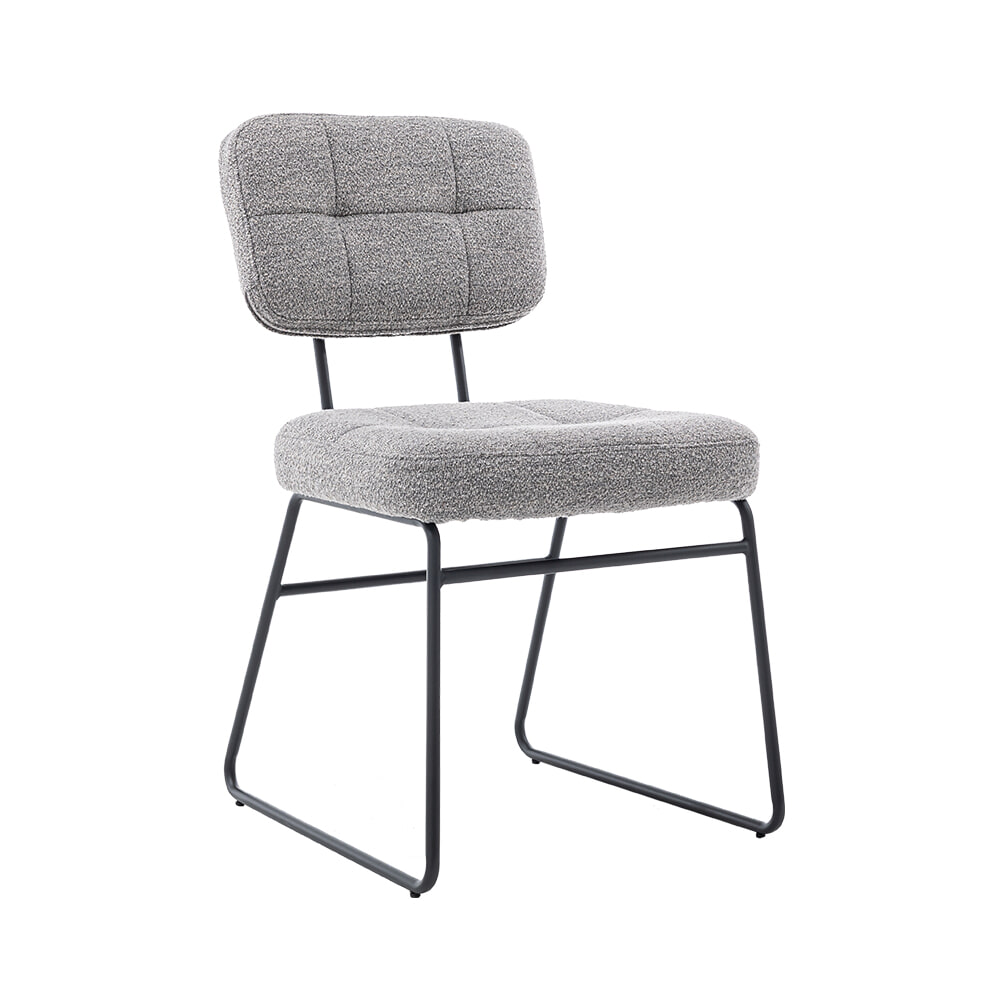 Tower Living Eetkamerstoel 'Padola' Bouclé, kleur Grijs