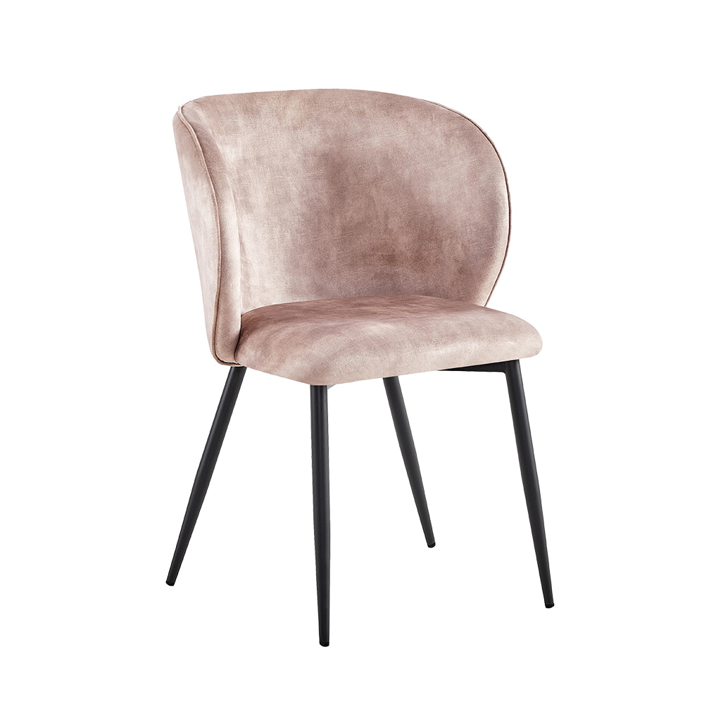 Tower Living Eetkamerstoel 'Perano' Velvet, kleur Zand