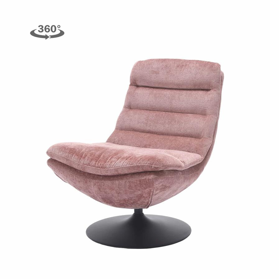 Tower Living Draaifauteuil Marano Chenille - Peachy Pink