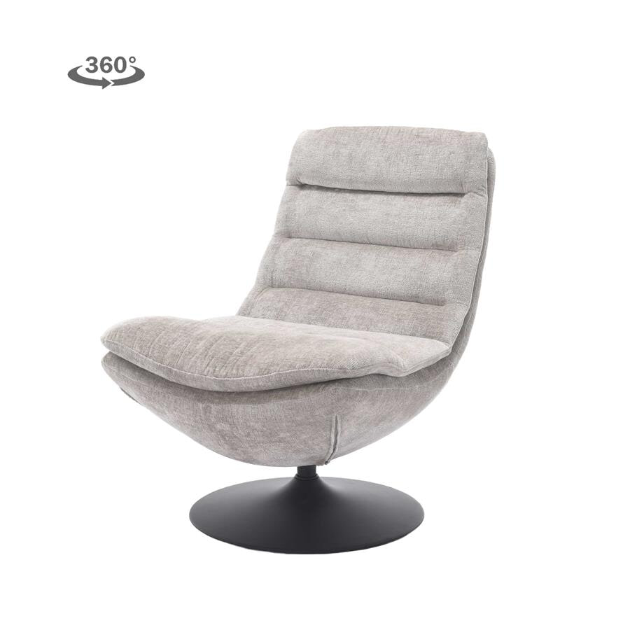 Tower Living Draaifauteuil Marano Chenille - Ice Grey