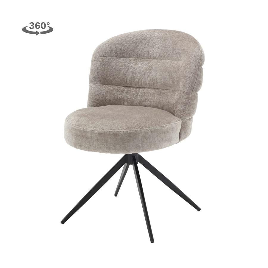 Tower Living Draaibare Eetkamerstoel Carro Chenille - Ice Grey