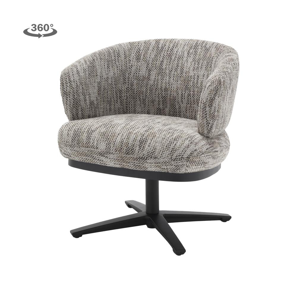 Tower Living Draaifauteuil 'Perca' kleur Wit/Grijs