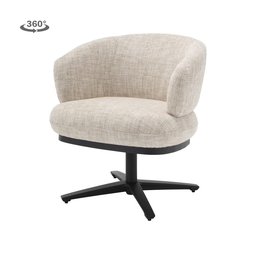 Tower Living Draaifauteuil 'Perca' kleur Off White