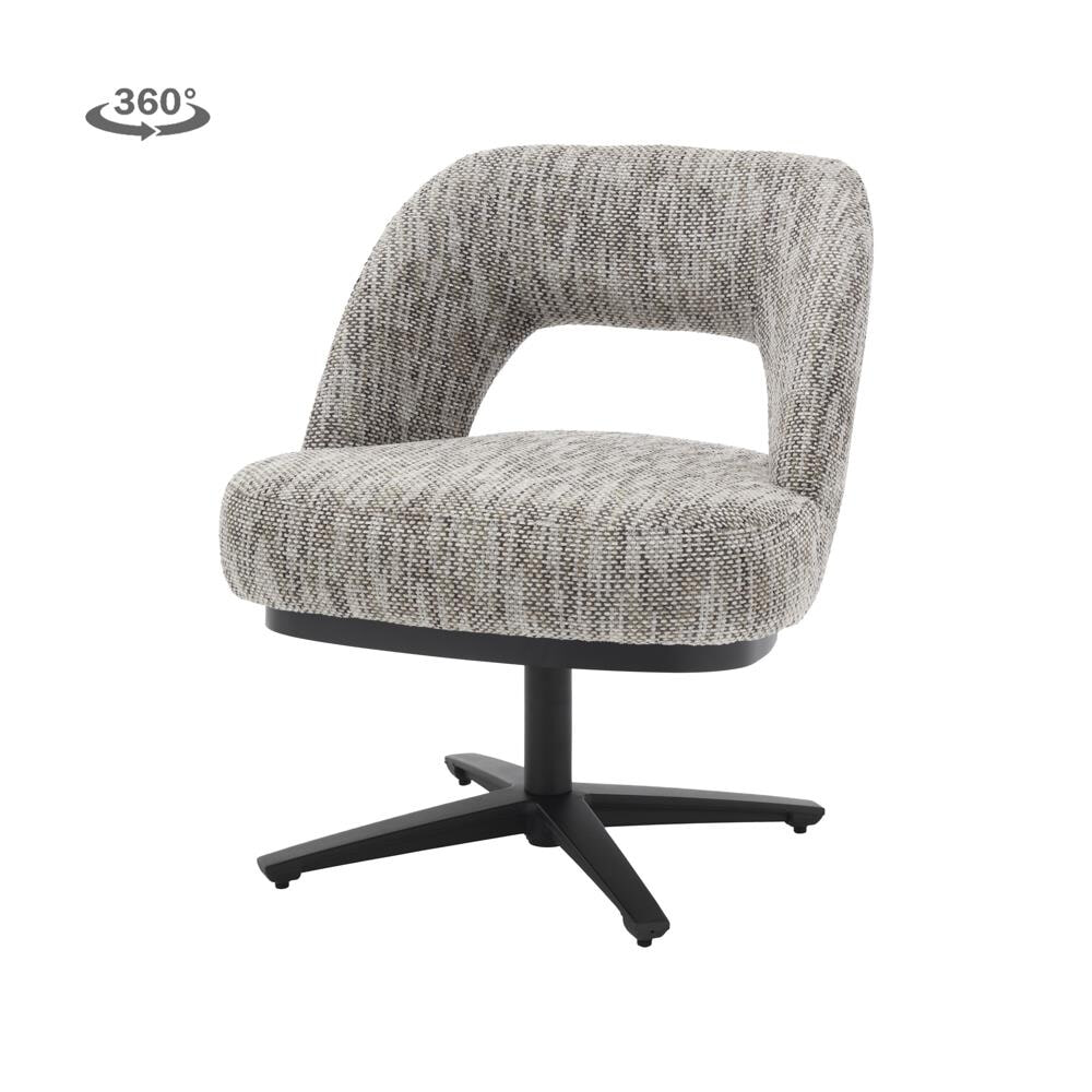 Tower Living Draaifauteuil 'Caldes' kleur Wit/Grijs