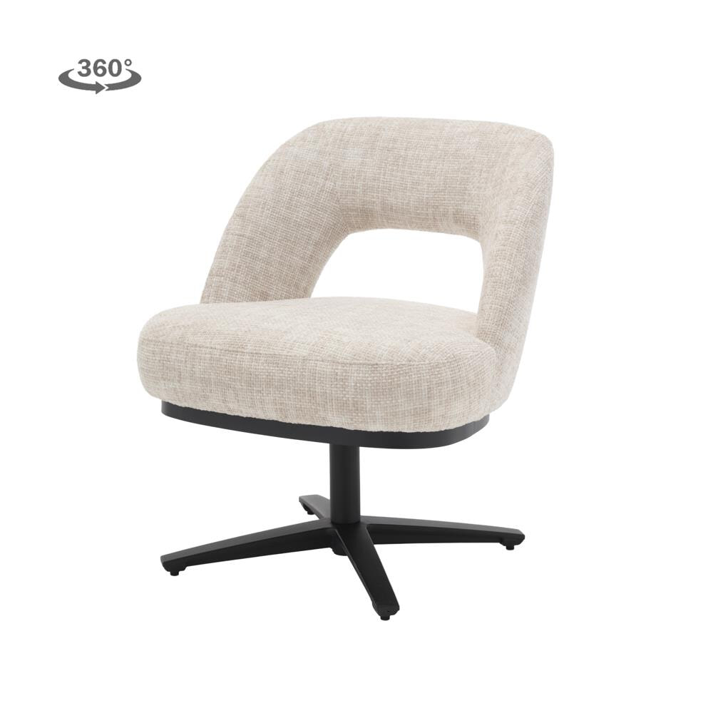 Tower Living Draaifauteuil 'Caldes' kleur Off White