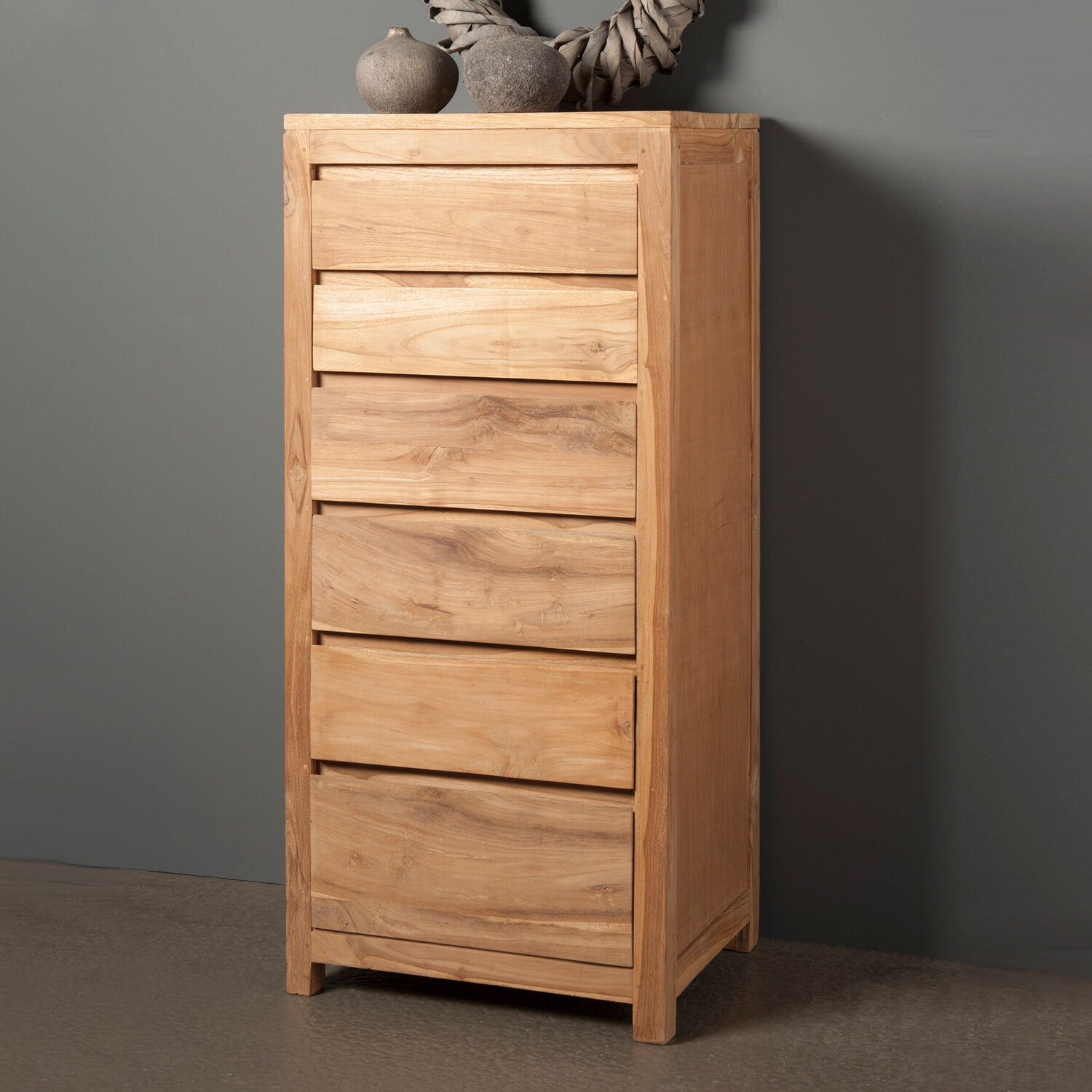 Tower Living Ladekast 'Corona' Teak met 6 laden