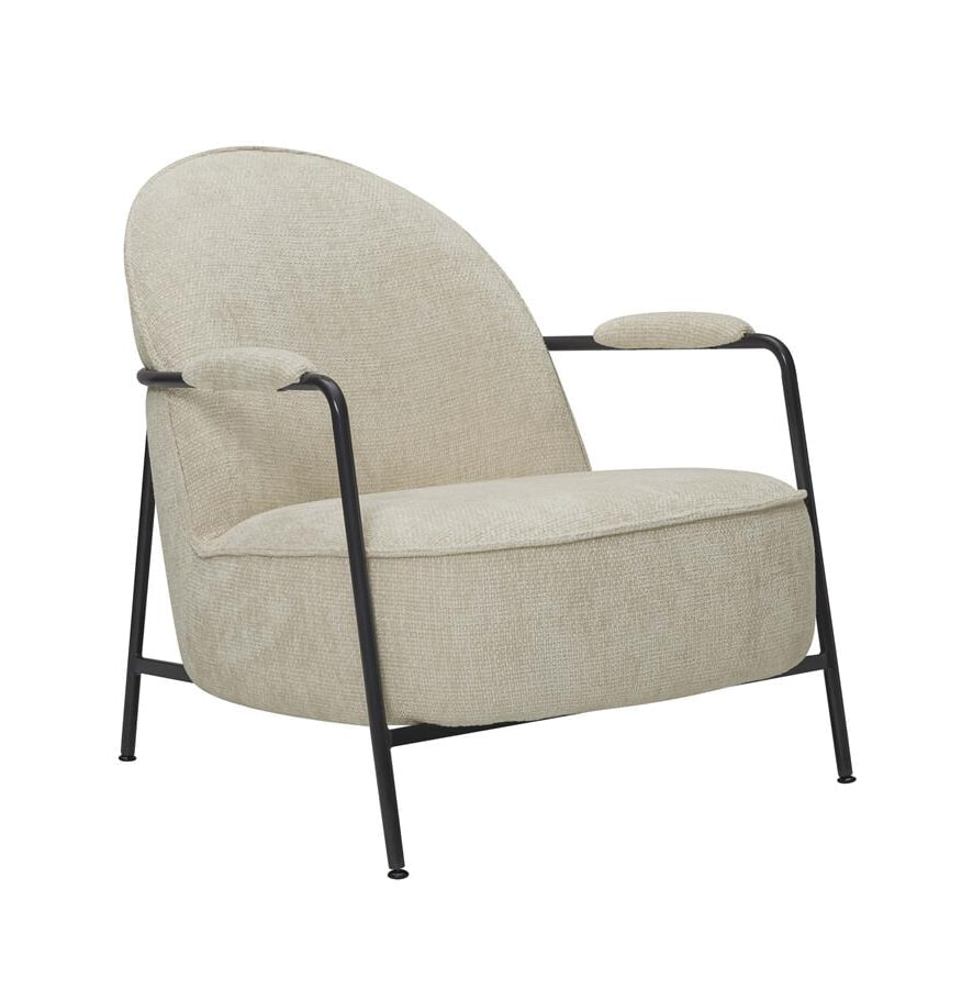 Tower Living Fauteuil 'Amelia' Chenille, kleur Pearl