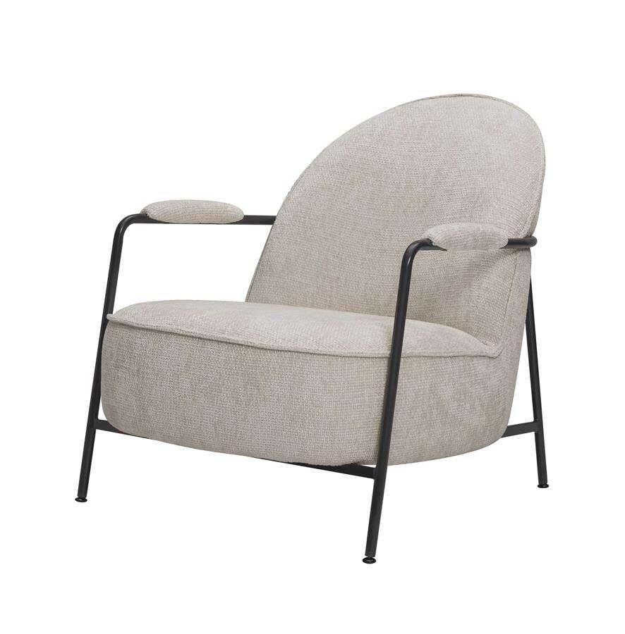 Tower Living Fauteuil 'Amelia' Chenille, kleur Beige