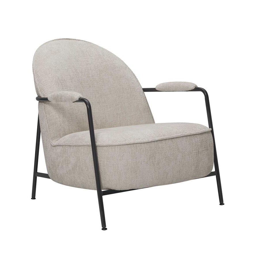 Tower Living Fauteuil 'Amelia' Chenille, kleur Beige