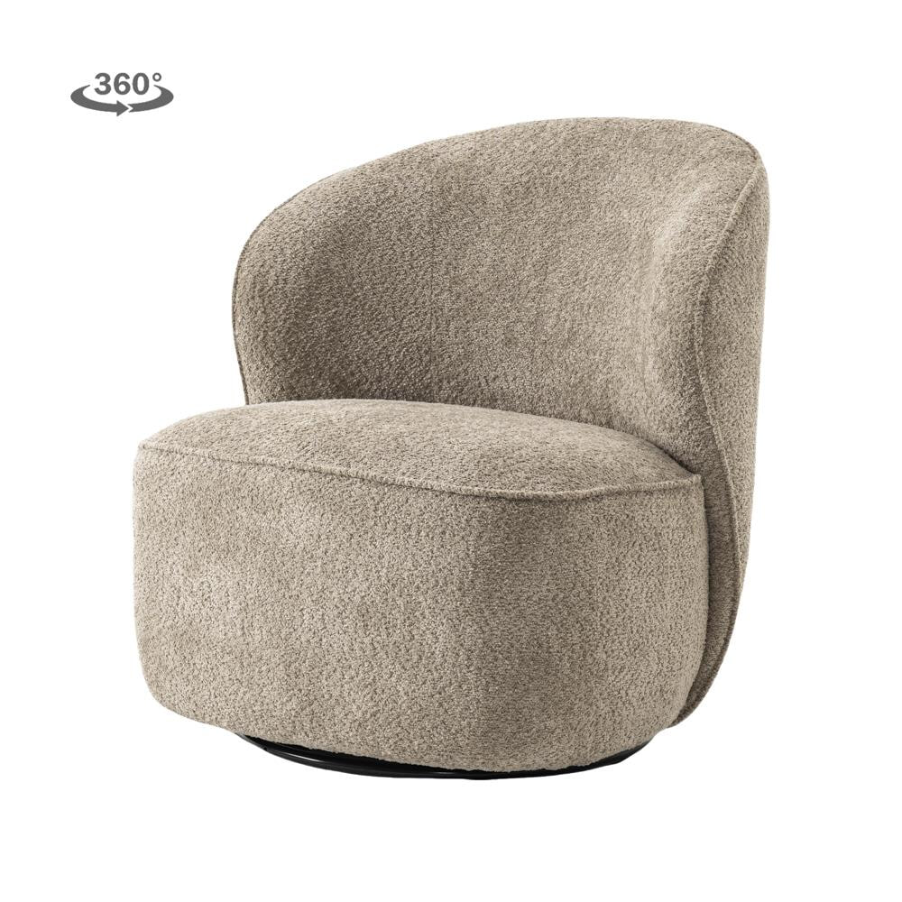 Tower Living Draaifauteuil 'Belvi' Chenille, kleur Beige