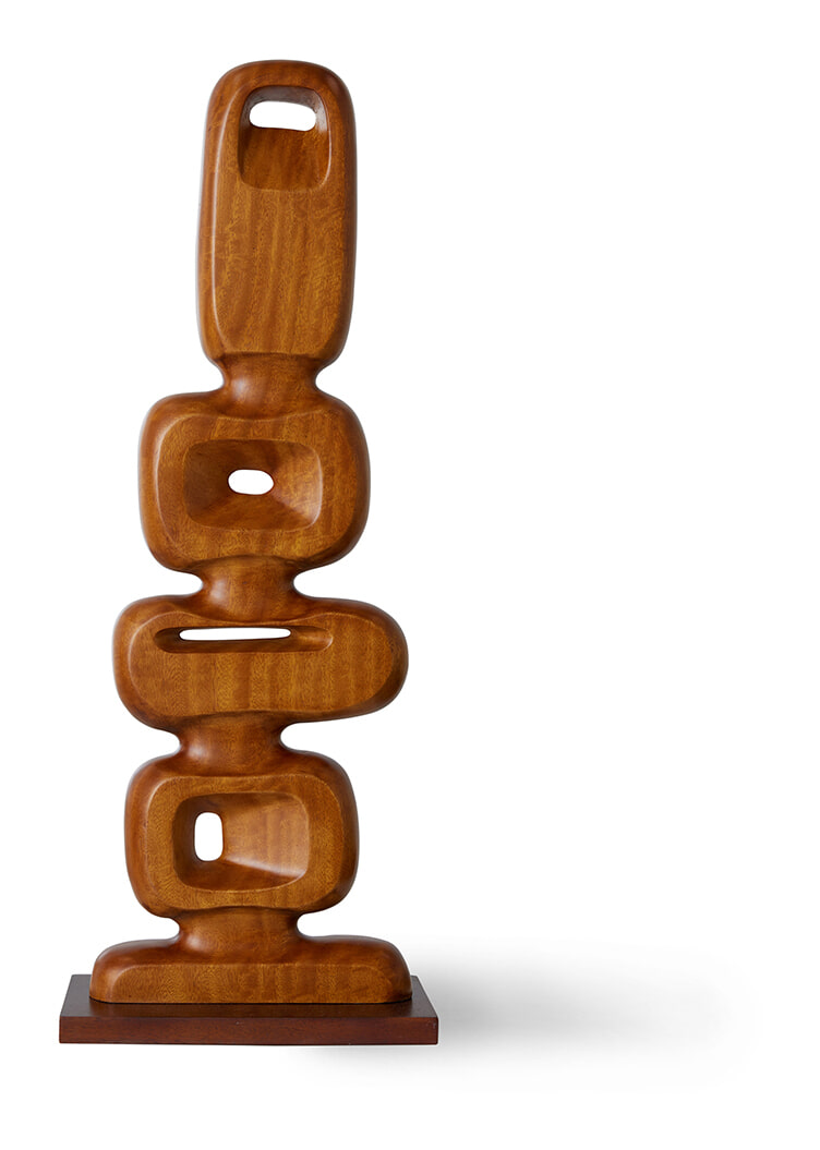 HKLIVING Sculptuur Hand Carved Mangohout, 71cm - Naturel