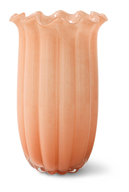 HKliving Vaas High Glas, 38cm - Perzik
