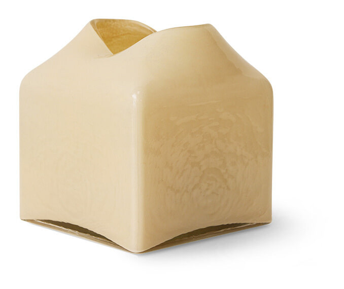HKliving Vaas Forma Glas, 21cm - Crème