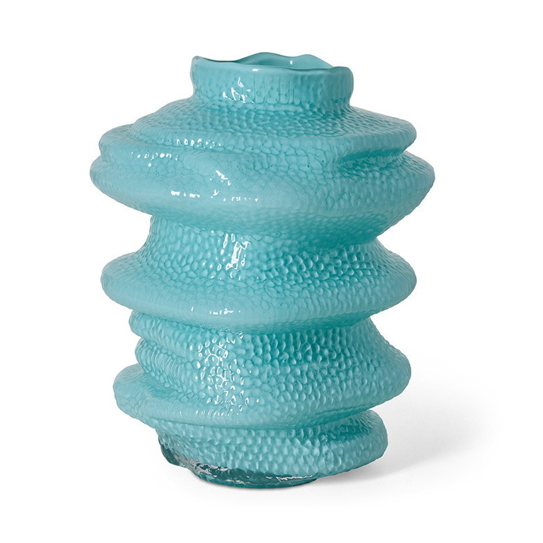HKliving Vaas Statement Glas, 32cm - Blauw