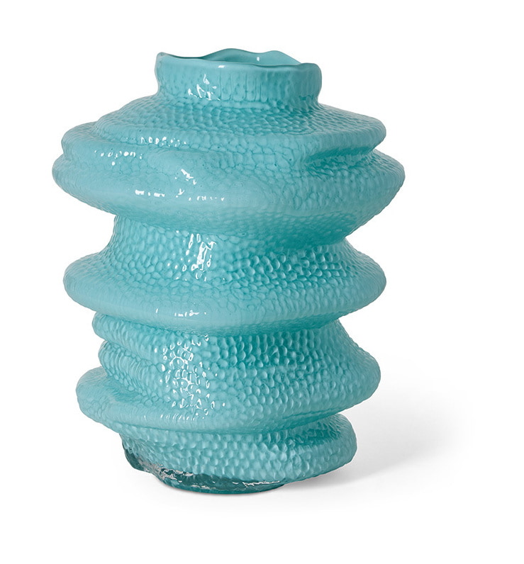 HKliving Vaas Statement Glas, 32cm - Blauw