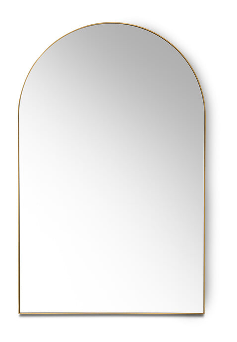 HKliving Gebogen Spiegel Arch 92 x 62cm - Brass