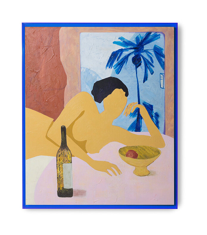 HKliving Schilderij Catch my drift 127 x 107cm - Blauw