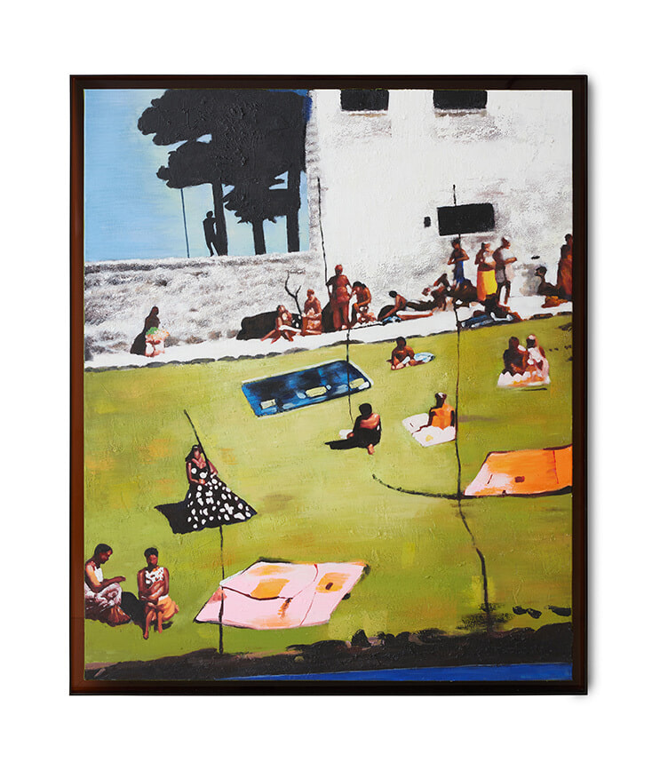 HKliving Schilderij Endless Summer 152 x 127cm - Meerkleurig
