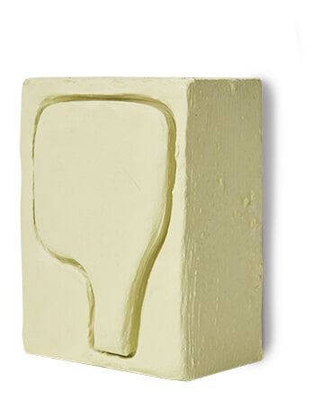 HKliving Wandobject Dwell 16 x 12cm - Geel