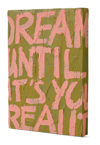HKliving Wandobject Manifest 30 x 21cm - Groen,Roze