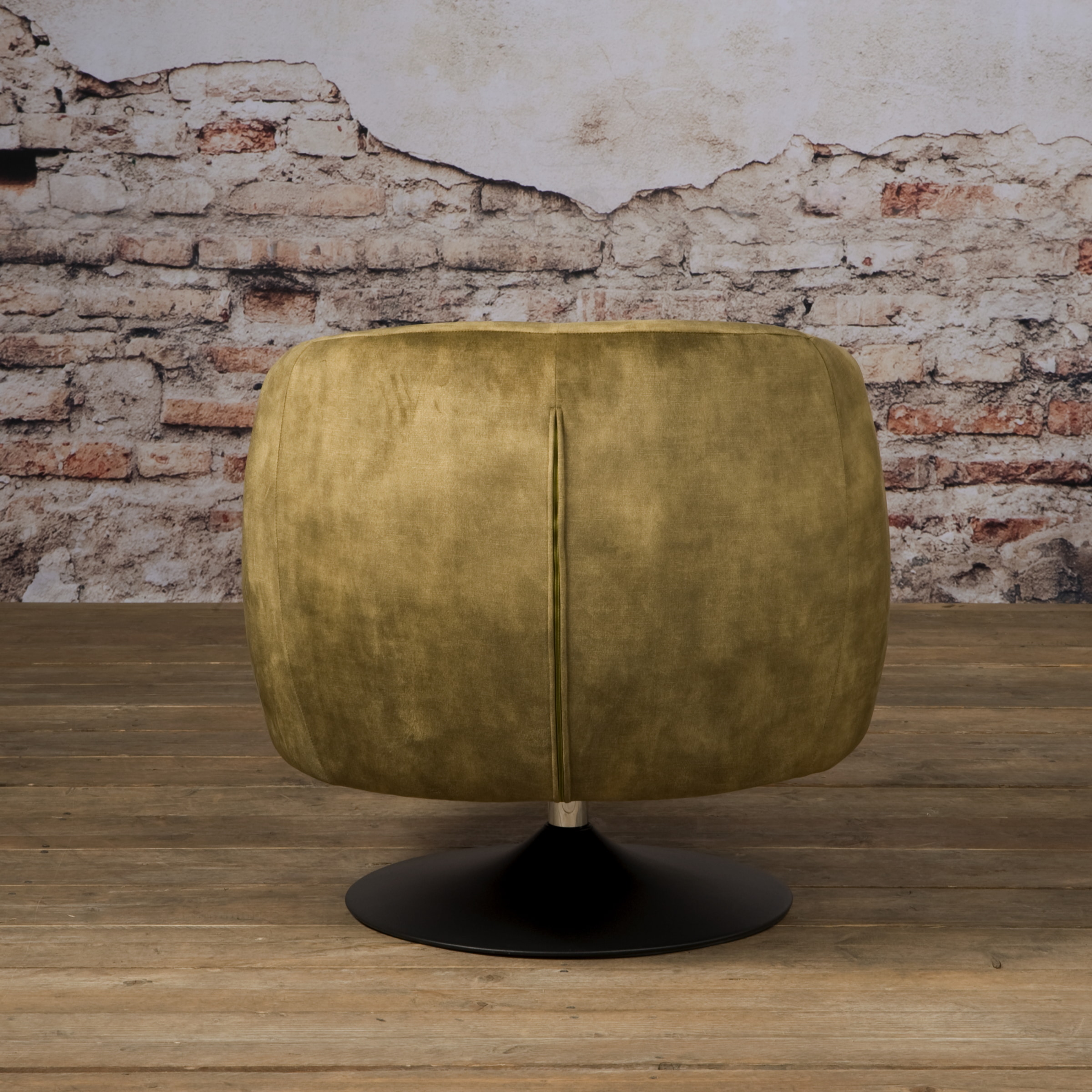 Tower Living Fauteuil 'Barga' Velvet, kleur groen