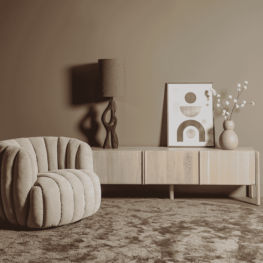 Tower Living TV-meubel Amalfi Eiken, 180cm - Whitewash