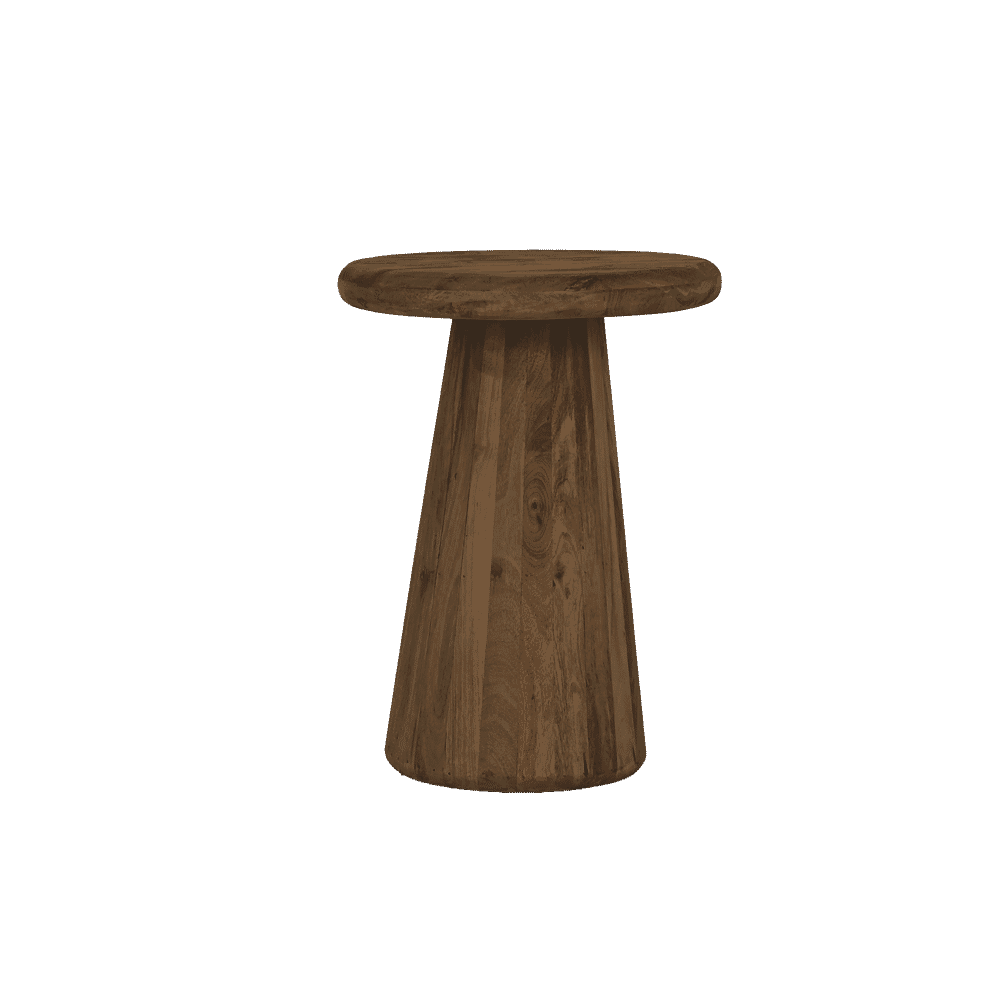 Tower Living Ronde Bijzettafel Asti Mangohout, 40cm - Bruin