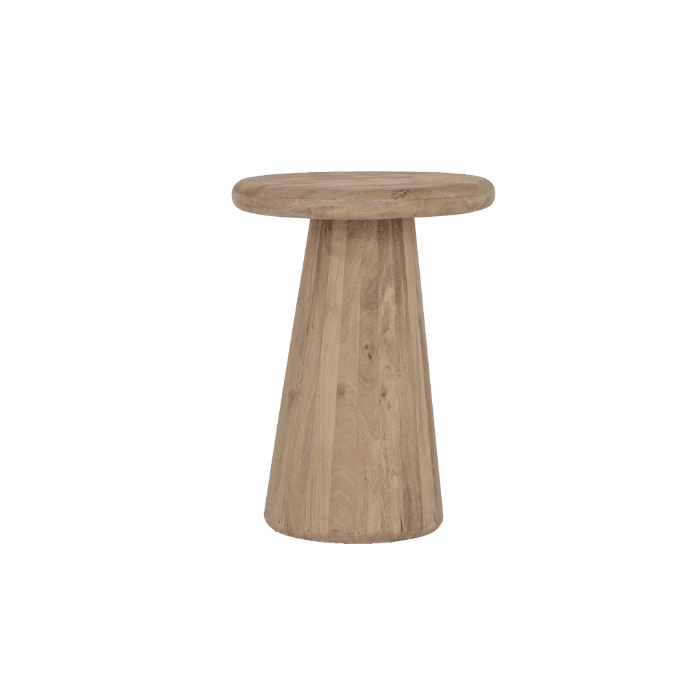 Tower Living Ronde Bijzettafel Asti Mangohout, 40cm - Naturel