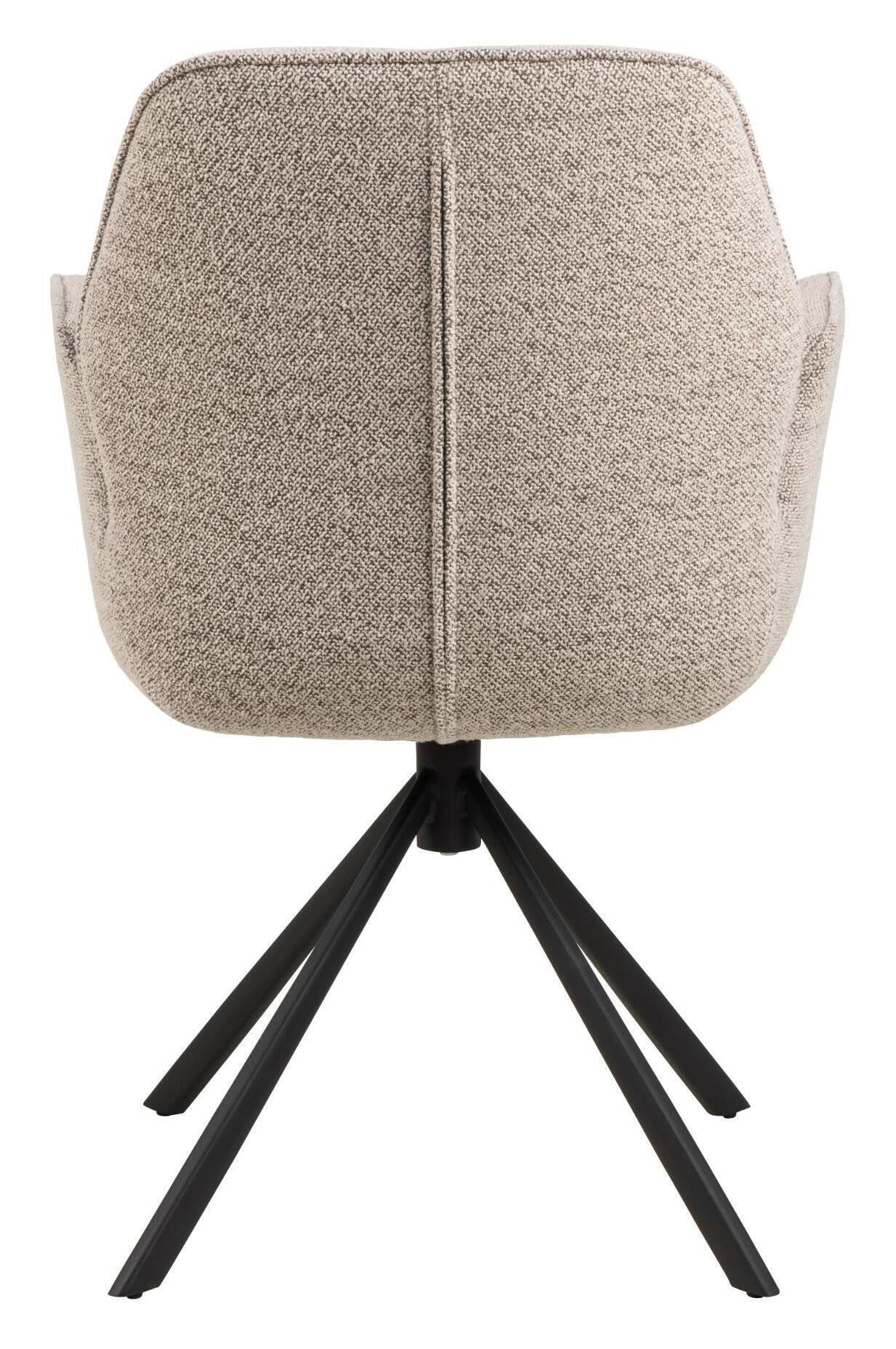 Bendt Draaibare Eetkamerstoel 'Chandler' Bouclé met armleuning, kleur Beige