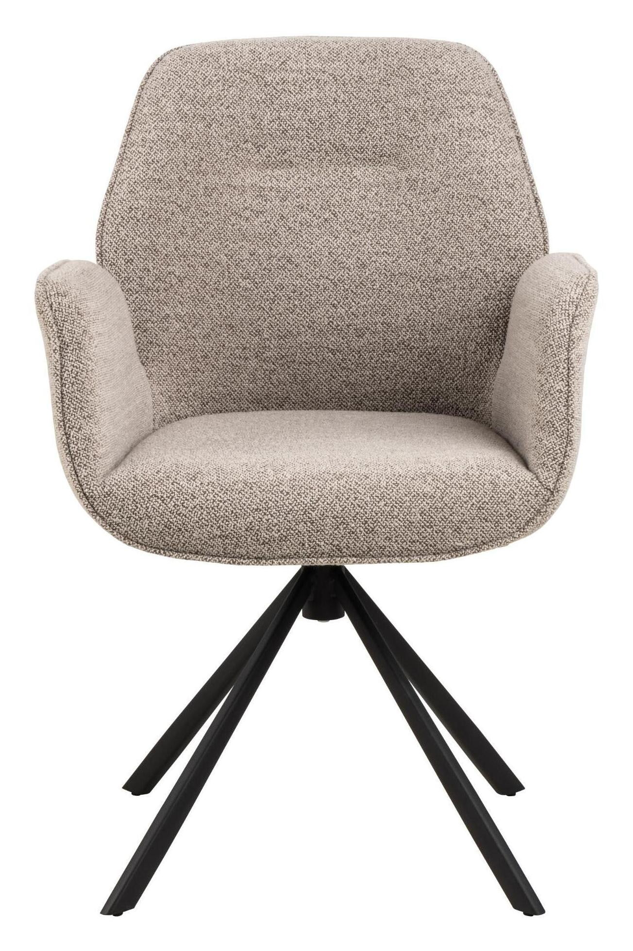 Bendt Draaibare Eetkamerstoel 'Chandler' Bouclé met armleuning, kleur Beige