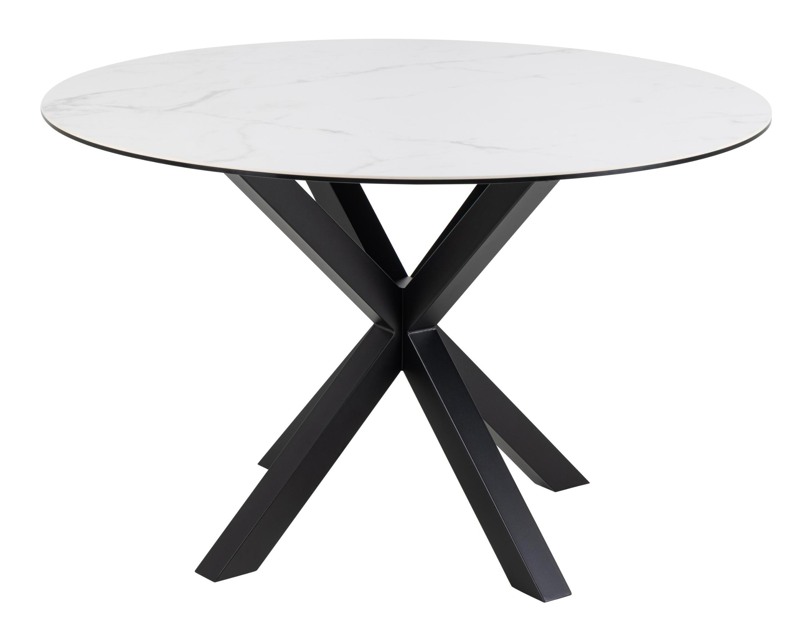Bendt Ronde Eettafel 'Line' Keramiek, 119cm, kleur Wit