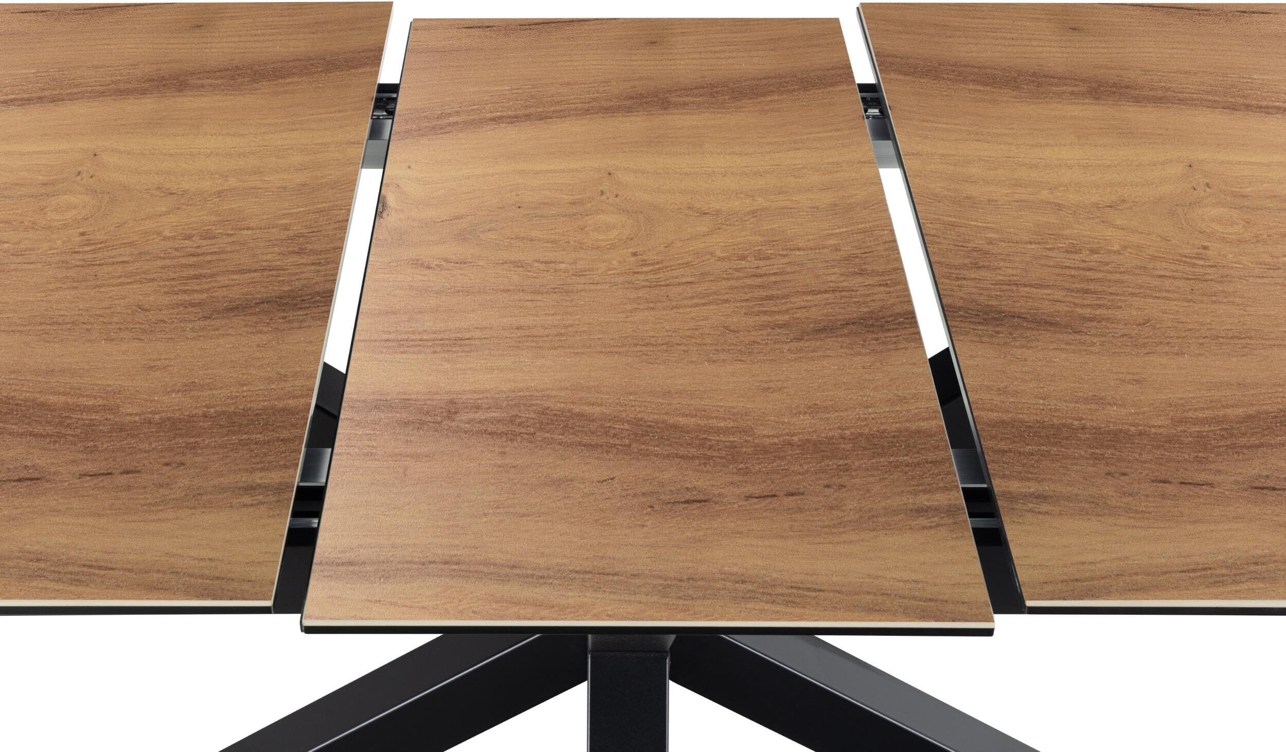 Bendt Uitschuifbare Eettafel 'Line' Keramiek in eikenlook, 168/210 x 90cm