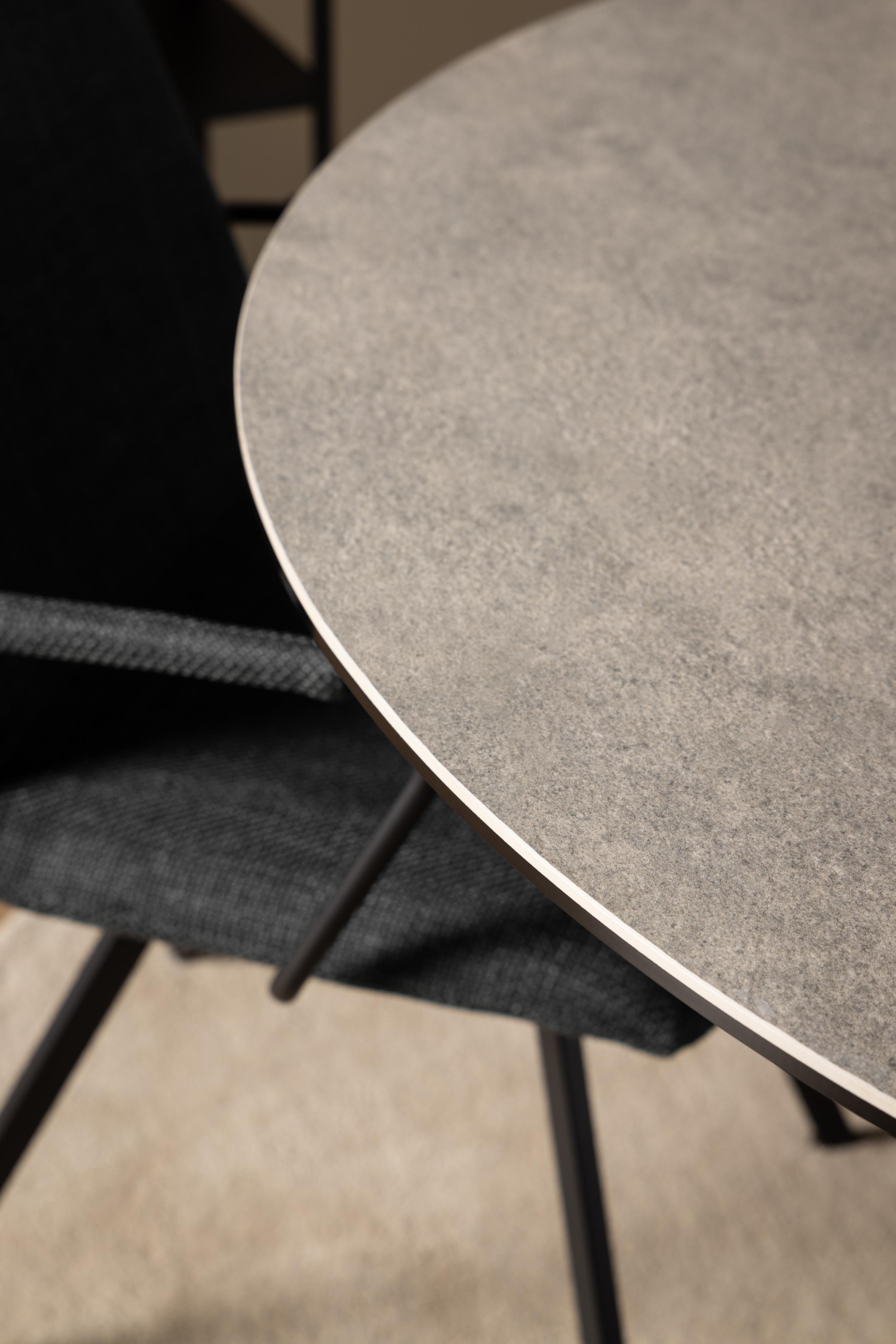 Bendt Ronde Eettafel 'Line' Keramiek, 119cm, kleur Grijs