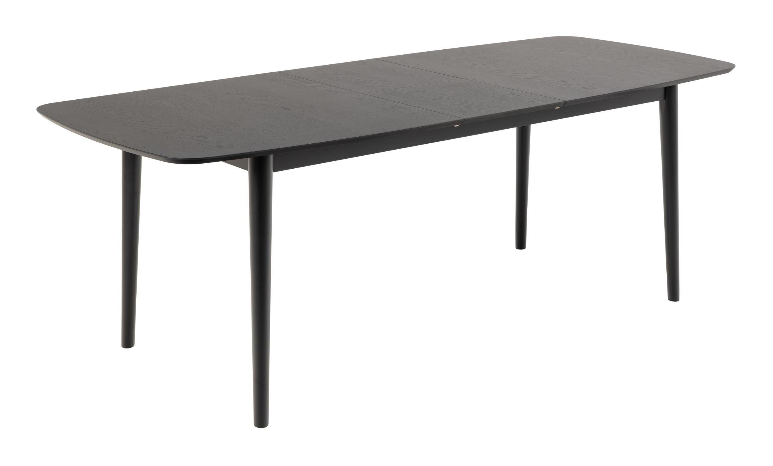 Bendt Uitschuifbare Eettafel 'Montreux' Eiken 180-219 x 90cm, kleur zwart