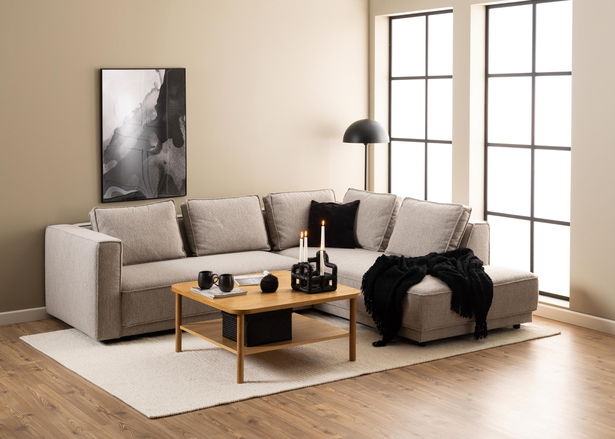 Bendt Salontafel 'Jazzmen' Eiken, 90 x 90cm